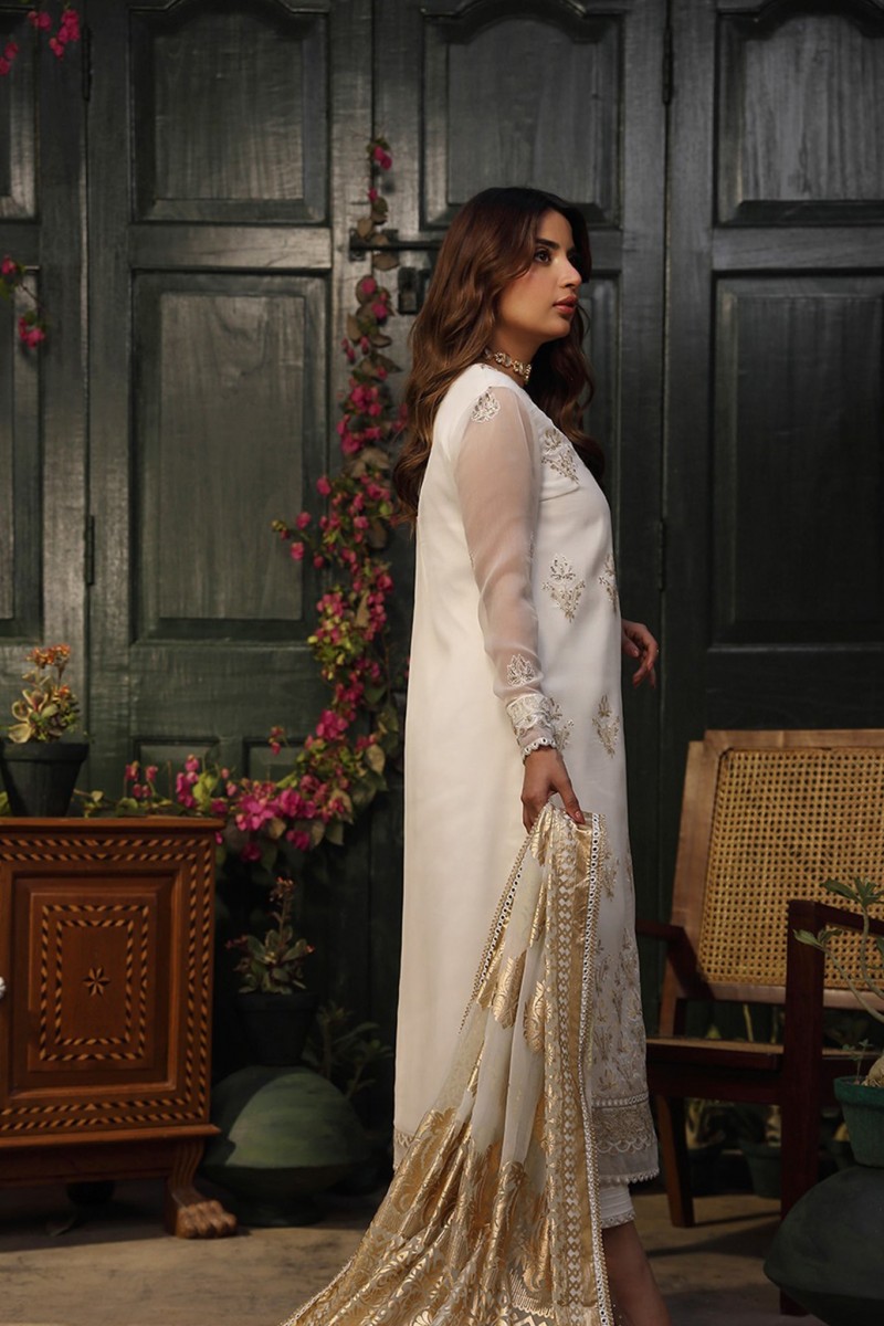 Zarq Barq By Asim Jofa Embroidered Suits Unstitched 3 Piece AJZB-08 - Eid Collection main image 1