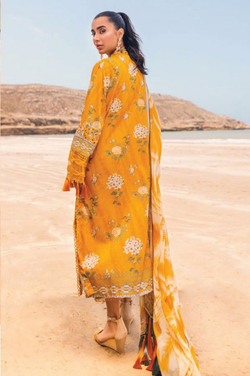 Gardenia by Nureh Unstitched Embroidered Lawn 3 Piece Suit NU26UGL NSG-198 - Summer Collection