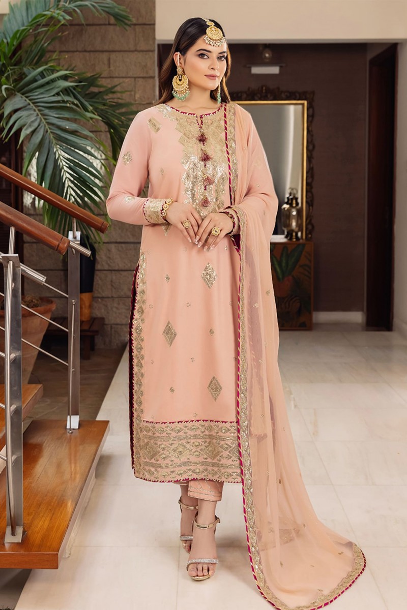Mauve Purple Suit - Maahru, Noorie & Meerub '23 by Asim Jofa - AJSM-44