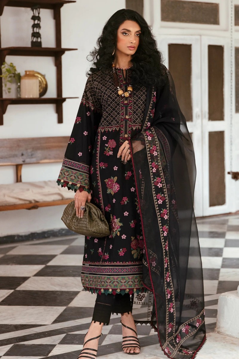 Iris By Jazmin Embroidered Lawn Suits Unstitched 3 Piece JZ24I D1 - Summer Collection