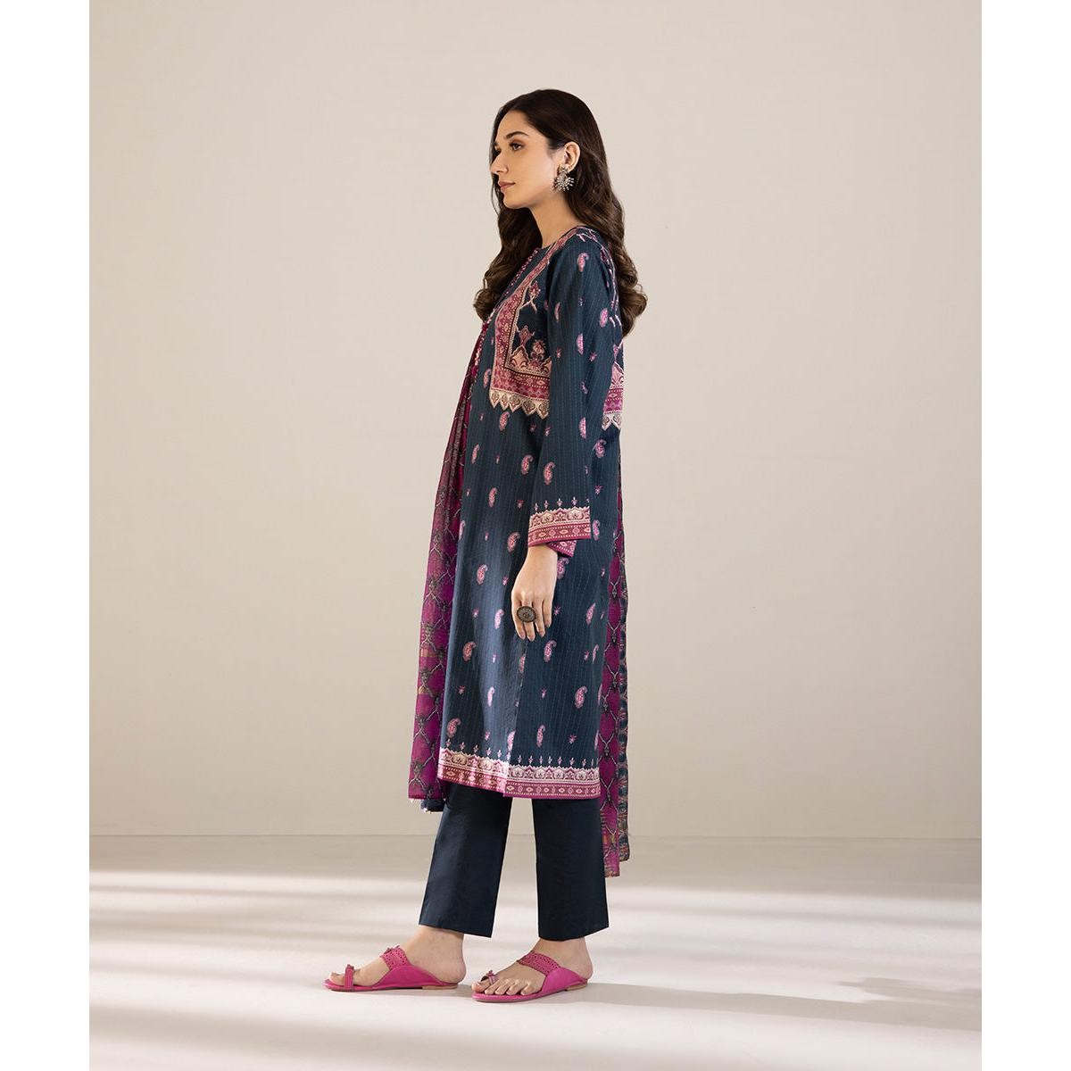 Cross Stitch Embroidered Cambric Suits Unstitched 3 Piece CS25MPU Ornate Gem - Summer Collection