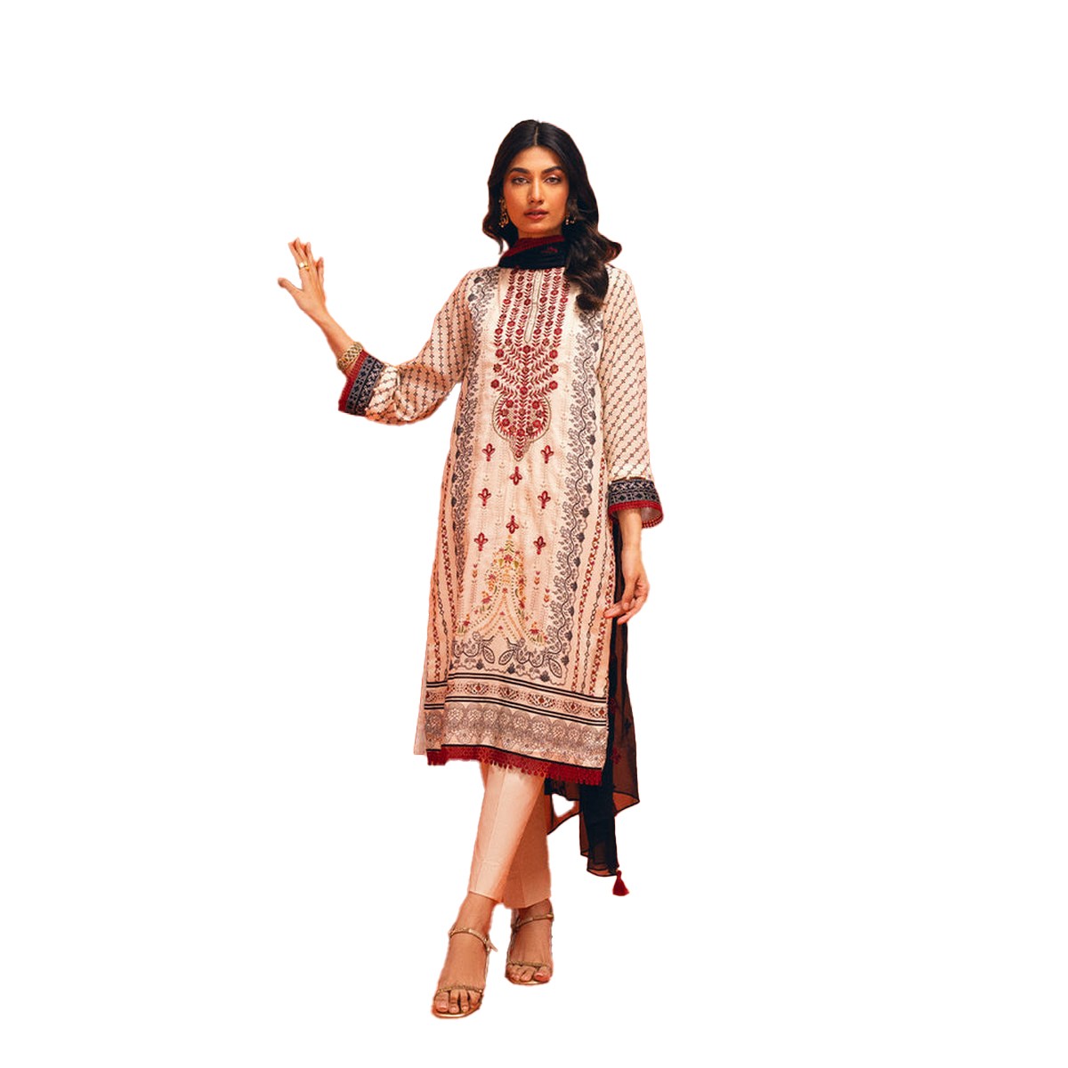 Salitex Embroidered Cambric Suits Unstitched 3 Piece UNS24CK020UT - Summer Collection