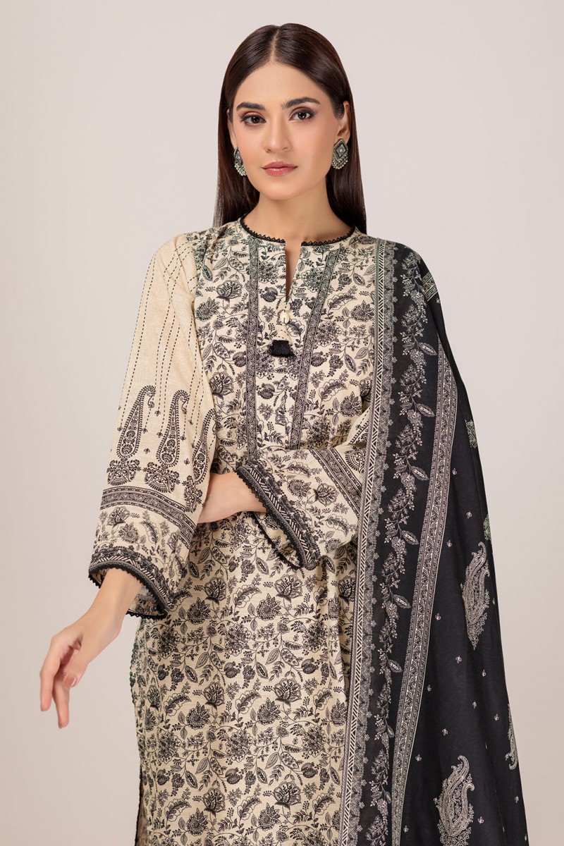 Bonanza Satrangi 3 Piece Winter Unstitched Khaddar Suit W23s13p18