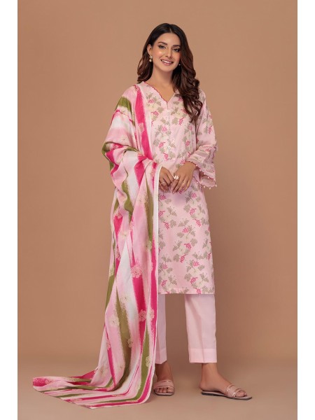 Bonanza Satrangi 3 Piece Printed Lawn Suit | CLARET LIFE ASO233P50A main image 0