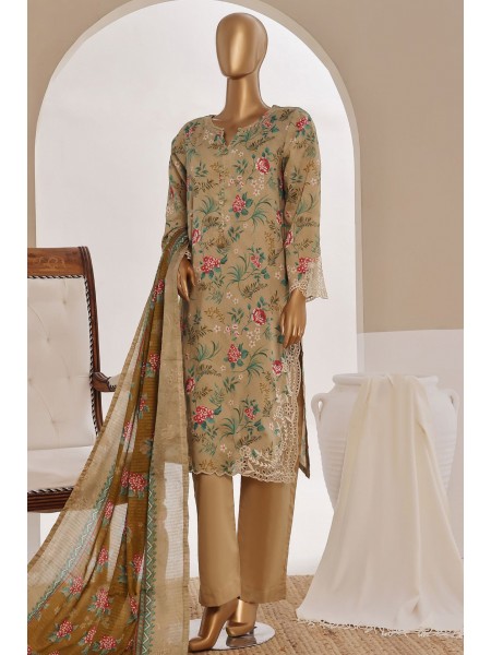 Sadabahar Printed Lawn Stitched 3 Piece Suit - D-04 - SBD25PLCV4 - Black - Summer Collection