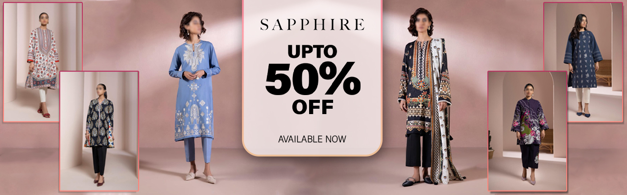 Sapphire Embroidered Kurti Collection